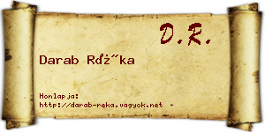 Darab Réka névjegykártya
