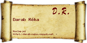 Darab Réka névjegykártya